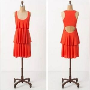 Anthropologie Puella Renatta Ruffle Tiered Striped Dress Size XS